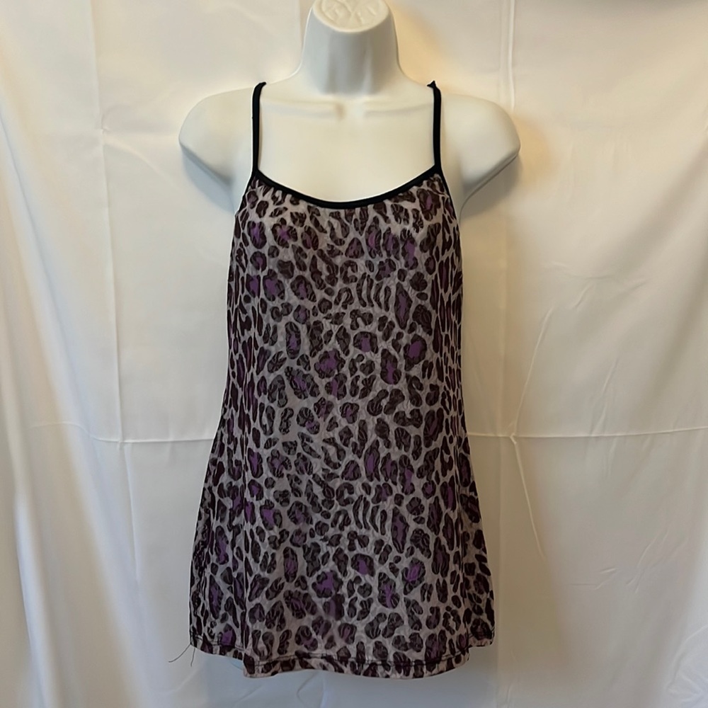 Wet Seal Purple Leopard Print Tank Top XL